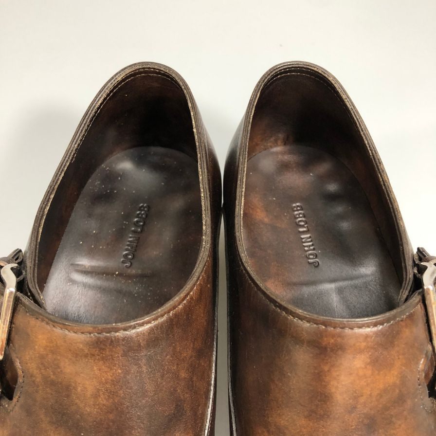 【JOHN LOBB】ジョンロブ チャペル ダブルモンク レザーシューズ ミュージアムカーフ ブラウン 6E
