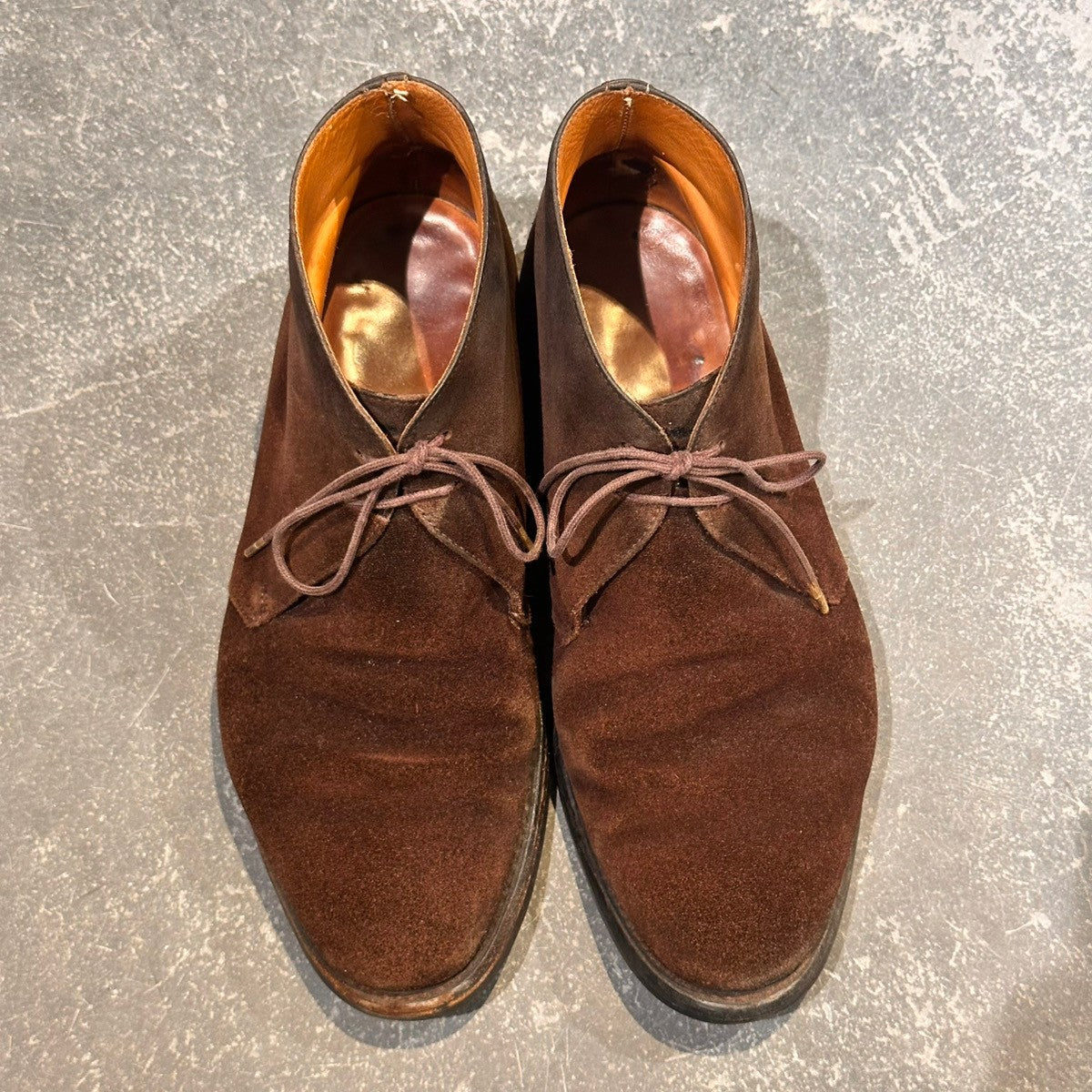 【CROCKETT&JONES】クロケット&ジョーンズ チャートシー3 チャッカブーツ スエード ブラウン サイズUK6.5E