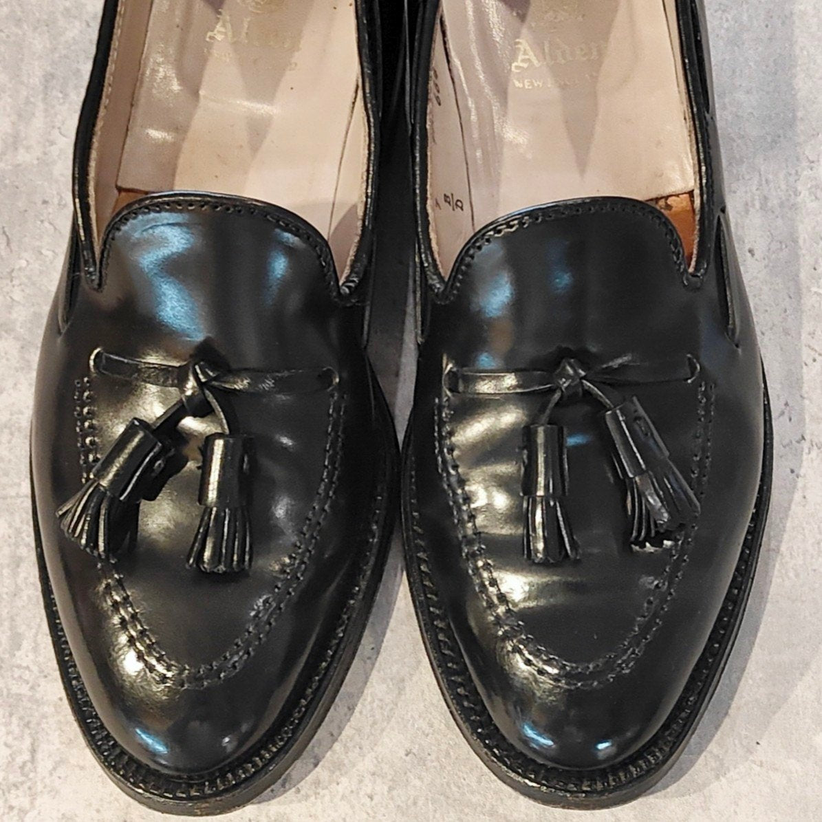 美品 【ALDEN】オールデン 664 タッセルローファー コードバン ブラック サイズUS7D アバディーンラスト 参考定価￥234,300-