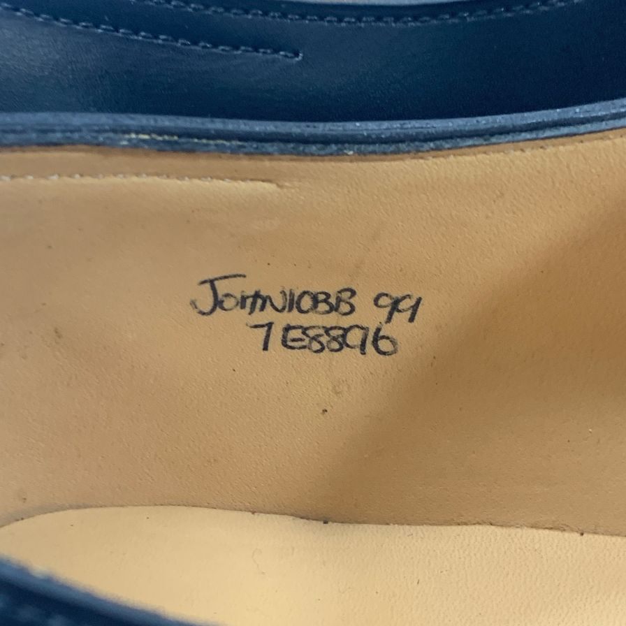 【JOHN LOBB】ジョンロブ レザーシューズ プレーントゥ イヤーモデル 1999 サイズ7E メンズ ブラック