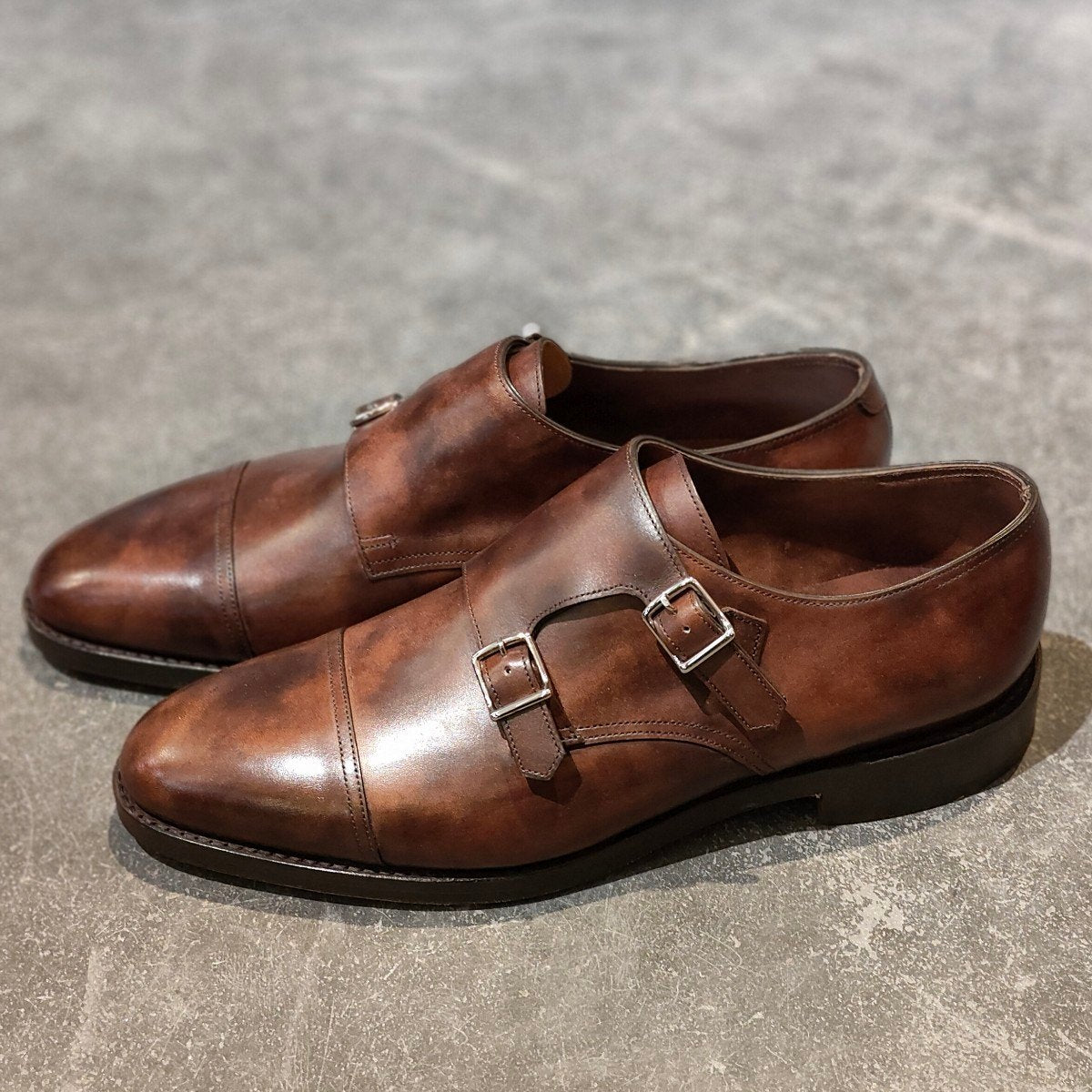 新品未使用【JOHN LOBB】ジョンロブ ウィリアム ダブルモンク ミュージアムカーフ ブラウン サイズUK9.5E 9795ラスト 参考定価￥251,900-