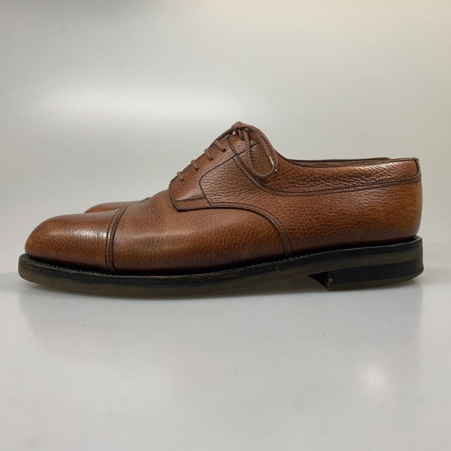 【J.M.Weston】ジェイエムウエストン レザーシューズ 765-22 ストレートチップ 旧ロゴ シボレザー ブラウン メンズ サイズ8.5E