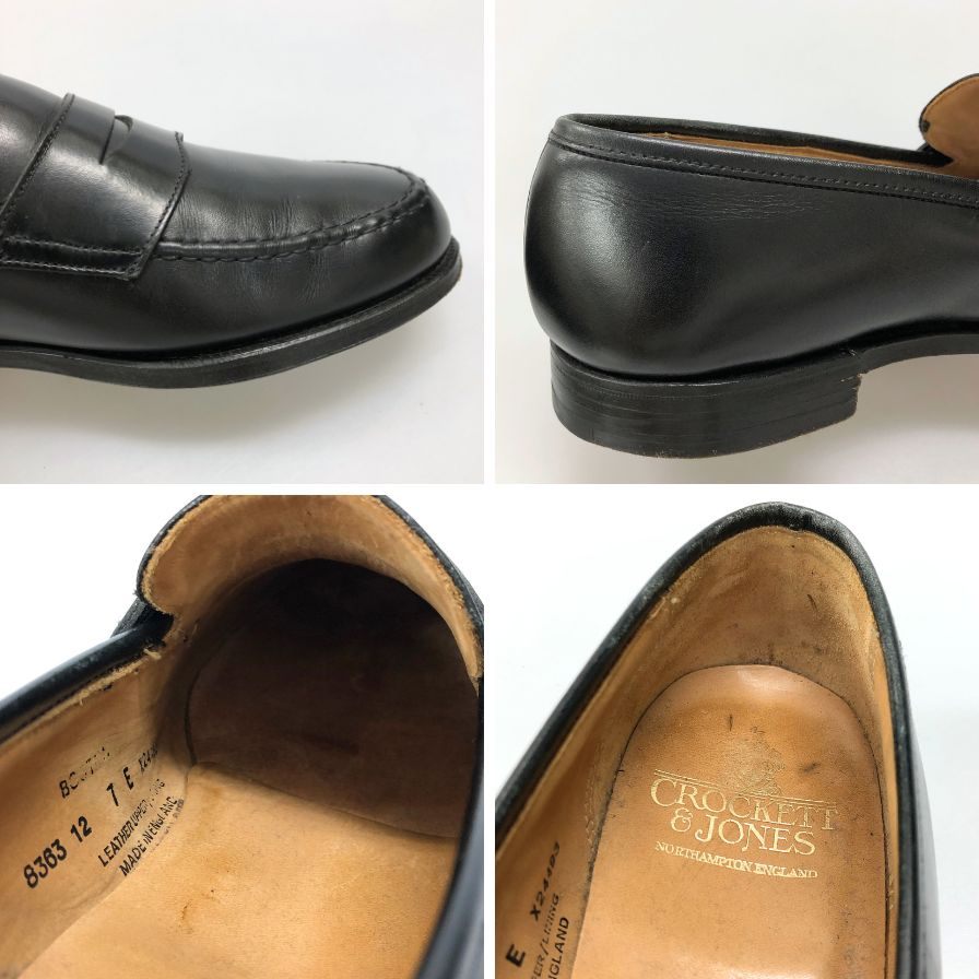【Crockett&Jones】クロケット＆ジョーンズ  ローファー  ブラック（黒） サイズ 7E ラスト