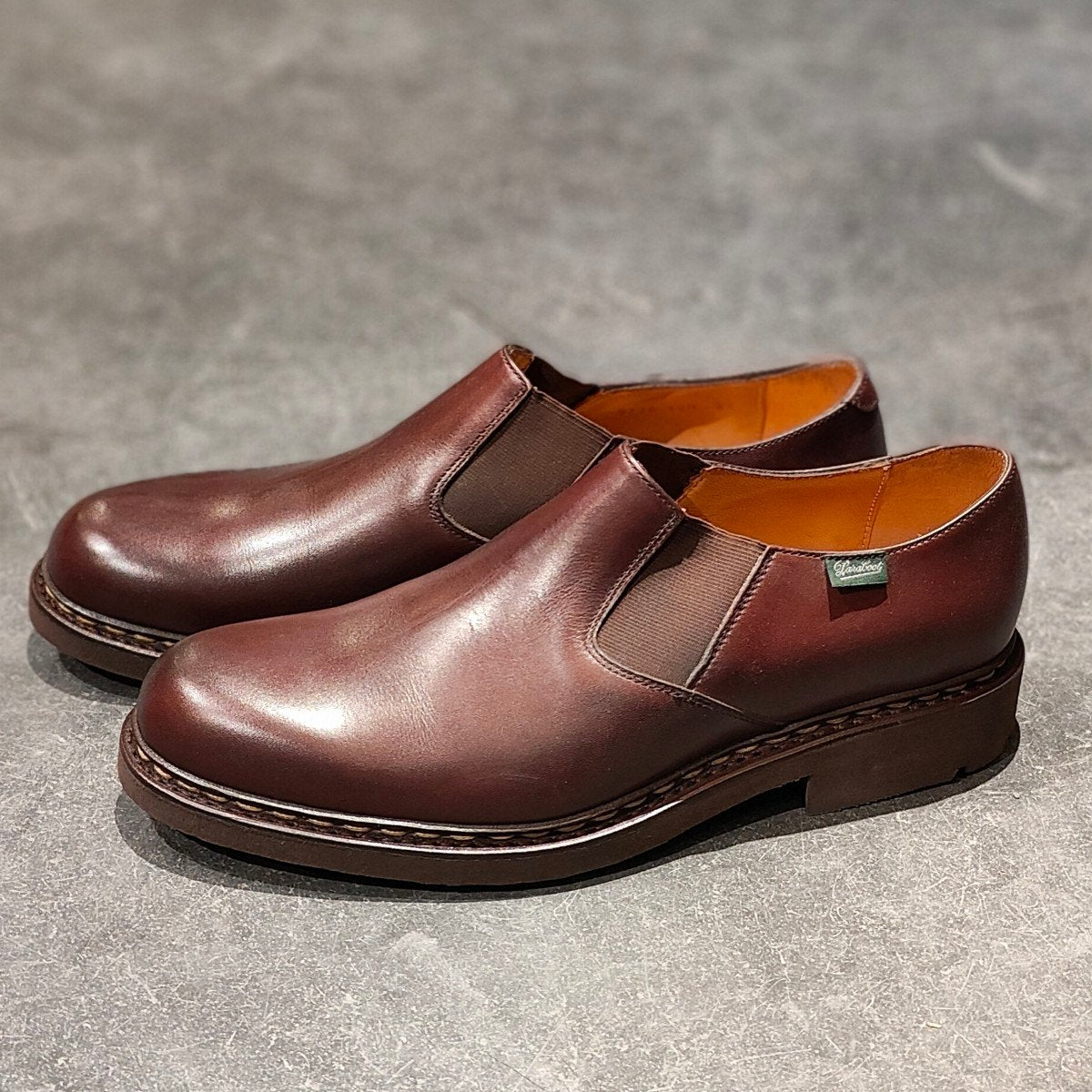 新品未使用【Paraboot】パラブーツ フォトン サイドゴアスリッポン リスレザー カフェ サイズ UK8.5 参考定価￥90,200-