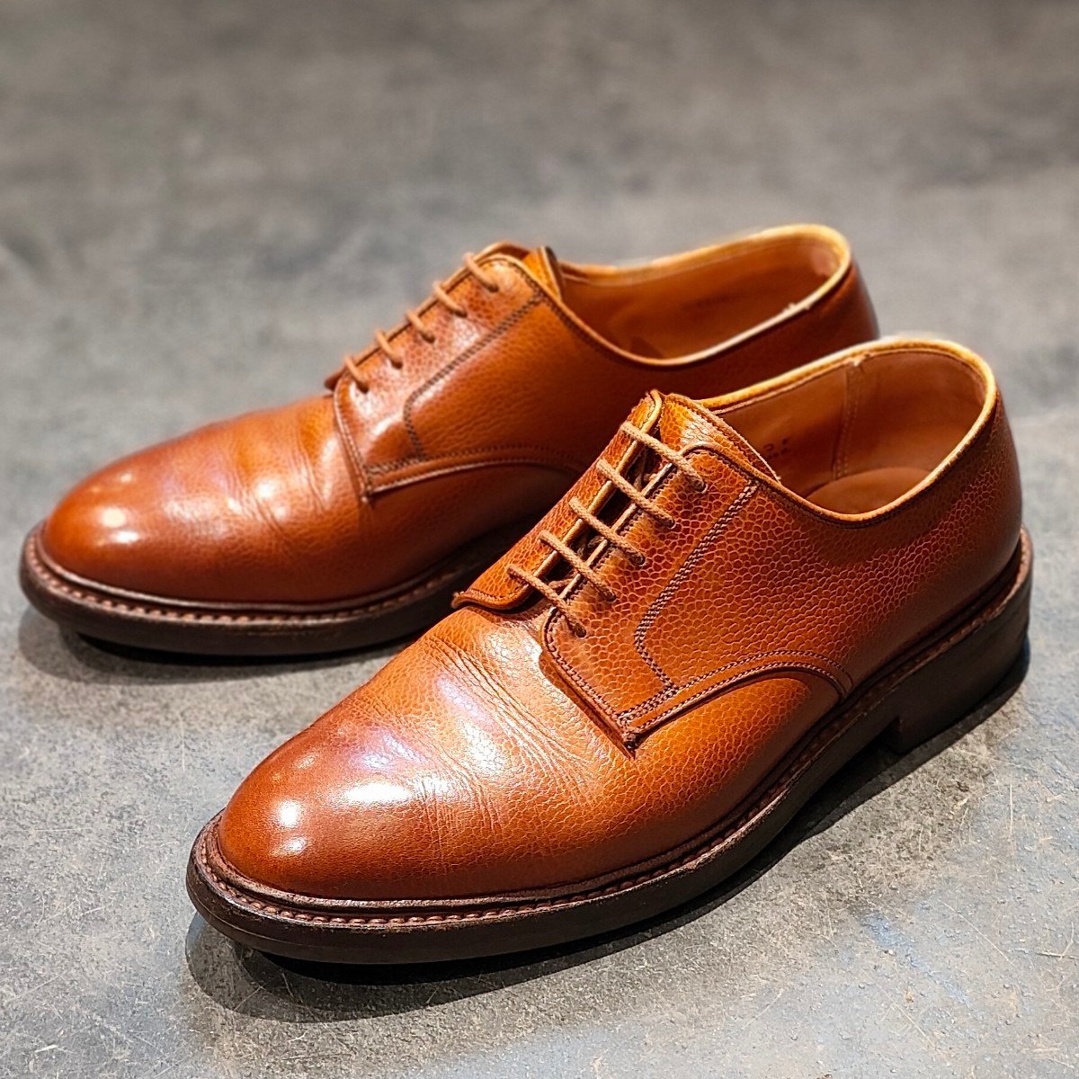 【CROCKETT&JONES】クロケットアンドジョーンズ セッジムーア プレーントゥ グレインレザー ブラウン サイズ UK7E 335ラスト