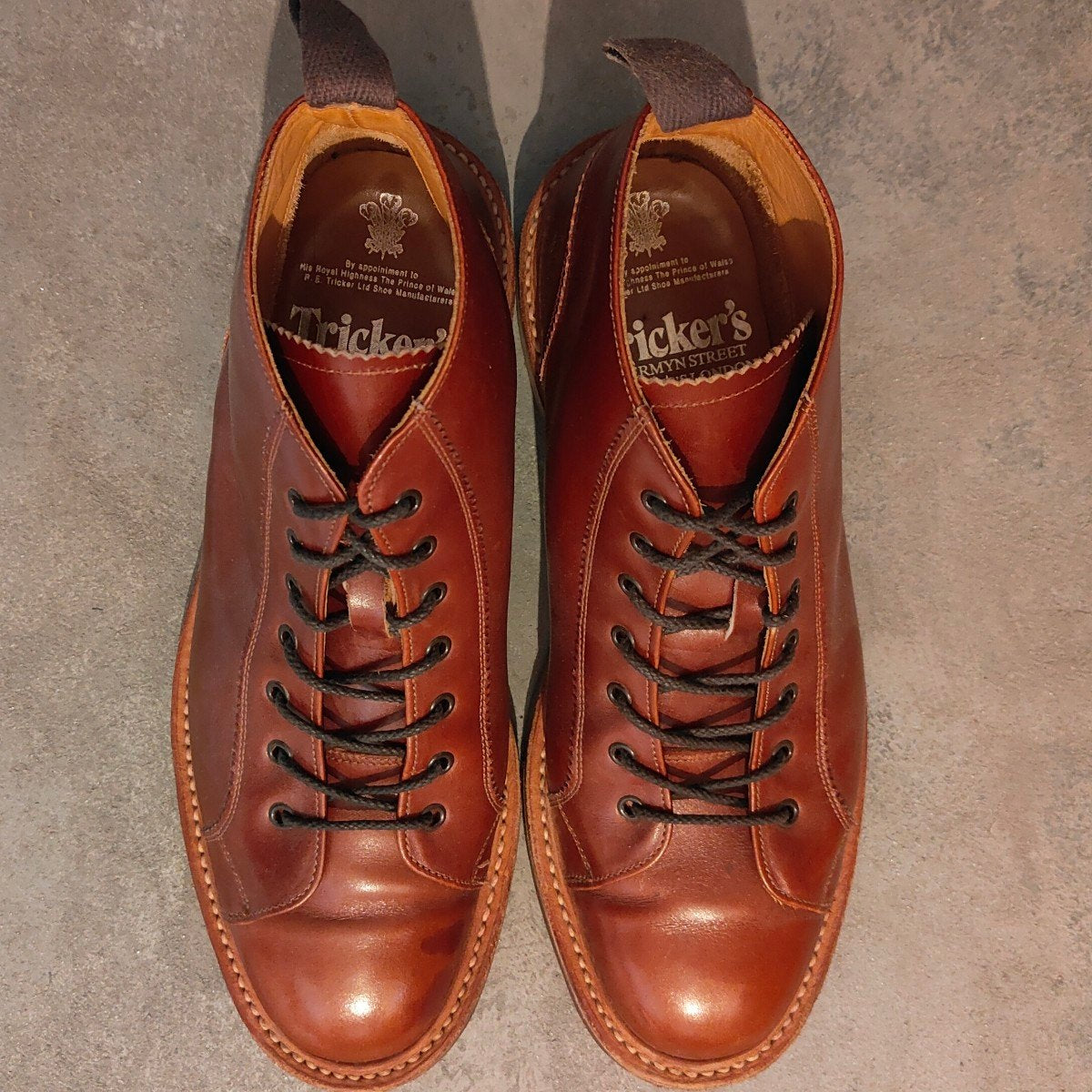 美品【Tricker's】トリッカーズ モンキーブーツ 6077 カーフ ブラウン
