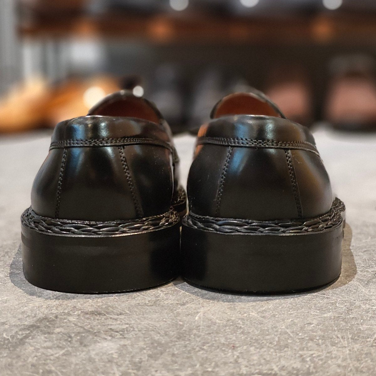 希少 新品未使用【HEINRICH DINKELACKER】ハインリッヒディンケラッカー ウィーン ローファー ツォップナート コードバン ブラック サイズ UK7