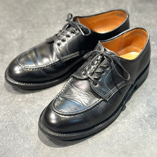 美品【WHEELROBE】ウィールローブ 15078 HEAVY STITCHING MOC TOE クロムエクセル カーフ ブラック サイズ8D 1228ラスト