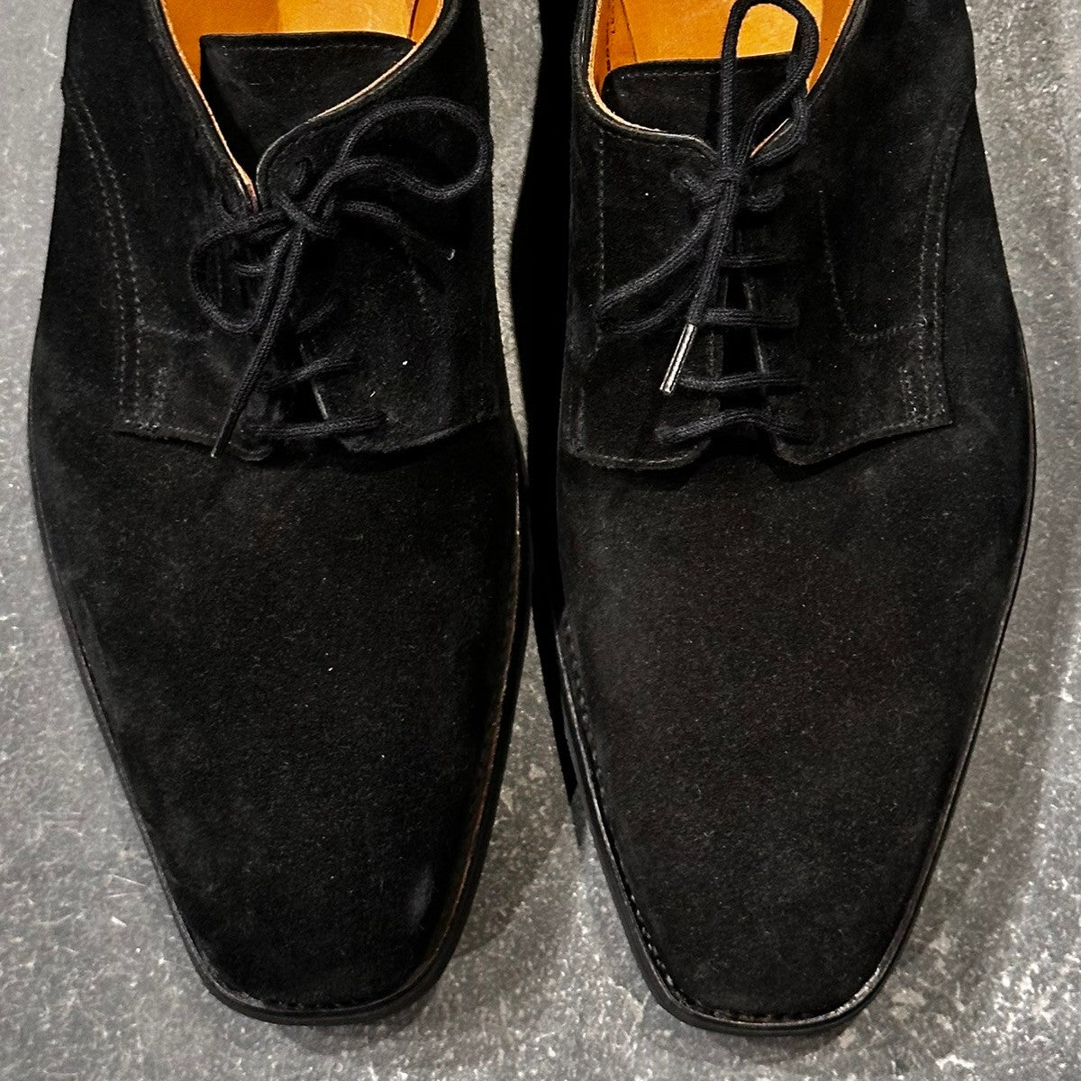 未使用品【CROCKETT&JONES】クロケット＆ジョーンズ SUTTON プレーントゥ スエード ブラック サイズUK7.5E 348ラスト