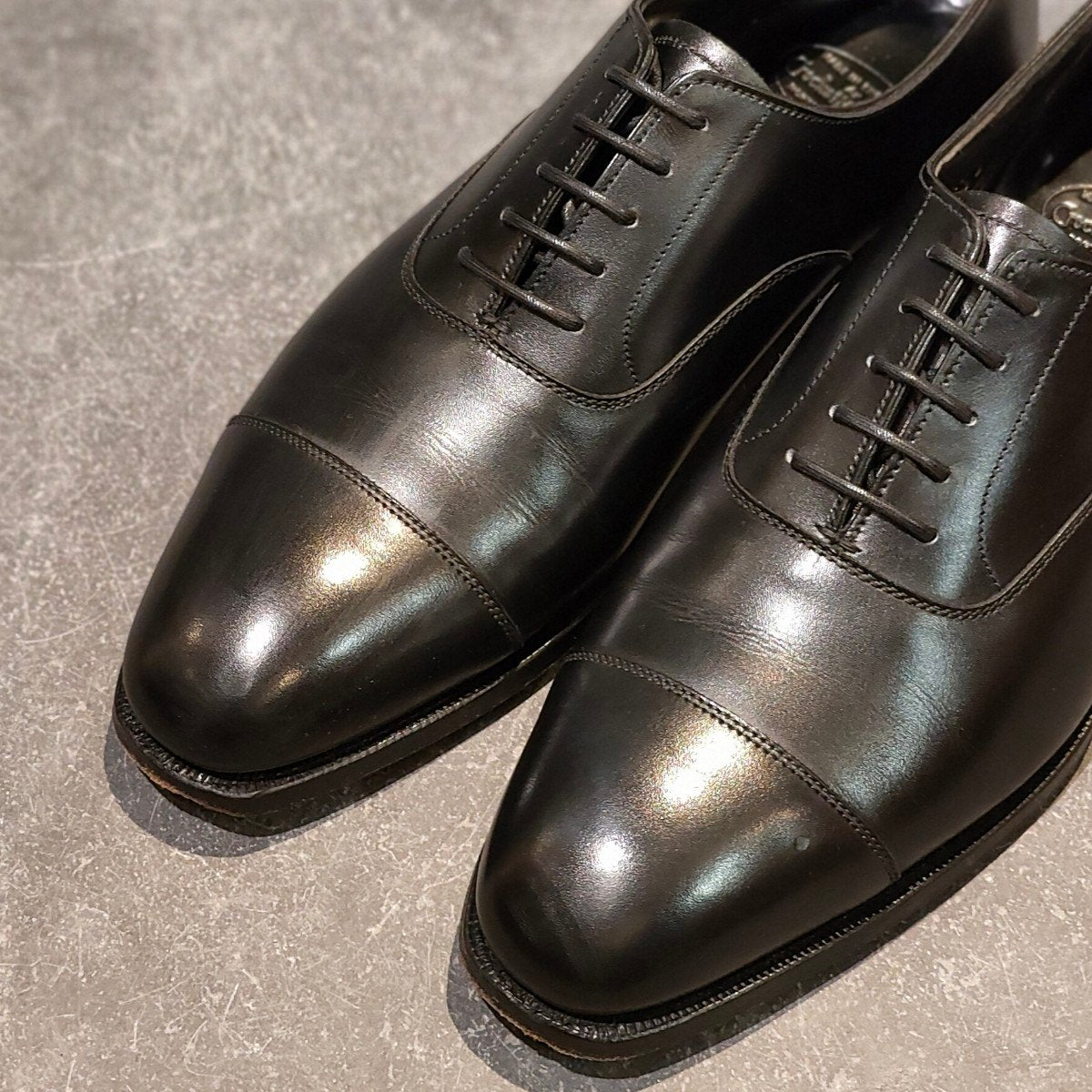 【CROCKETT&JONES AUDLEY】クロケット&ジョーンズ オードリー ストレートチップ カーフ ブラック サイズUK6.5E 377ラスト