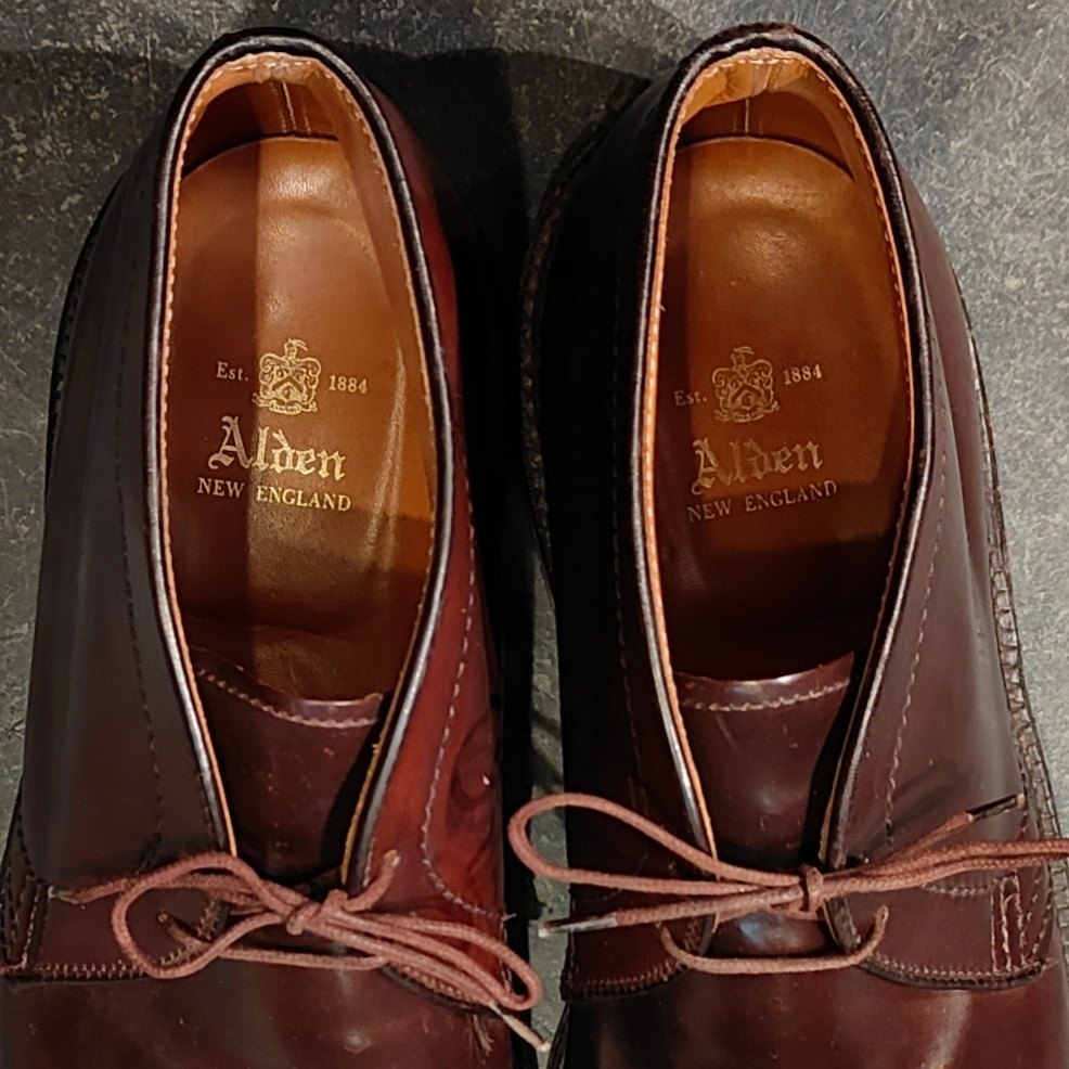 美品【ALDEN】オールデン チャッカブーツ 1339 コードバン ダークバーガンディ サイズUS9E バリーラスト 参考定価￥225,500-