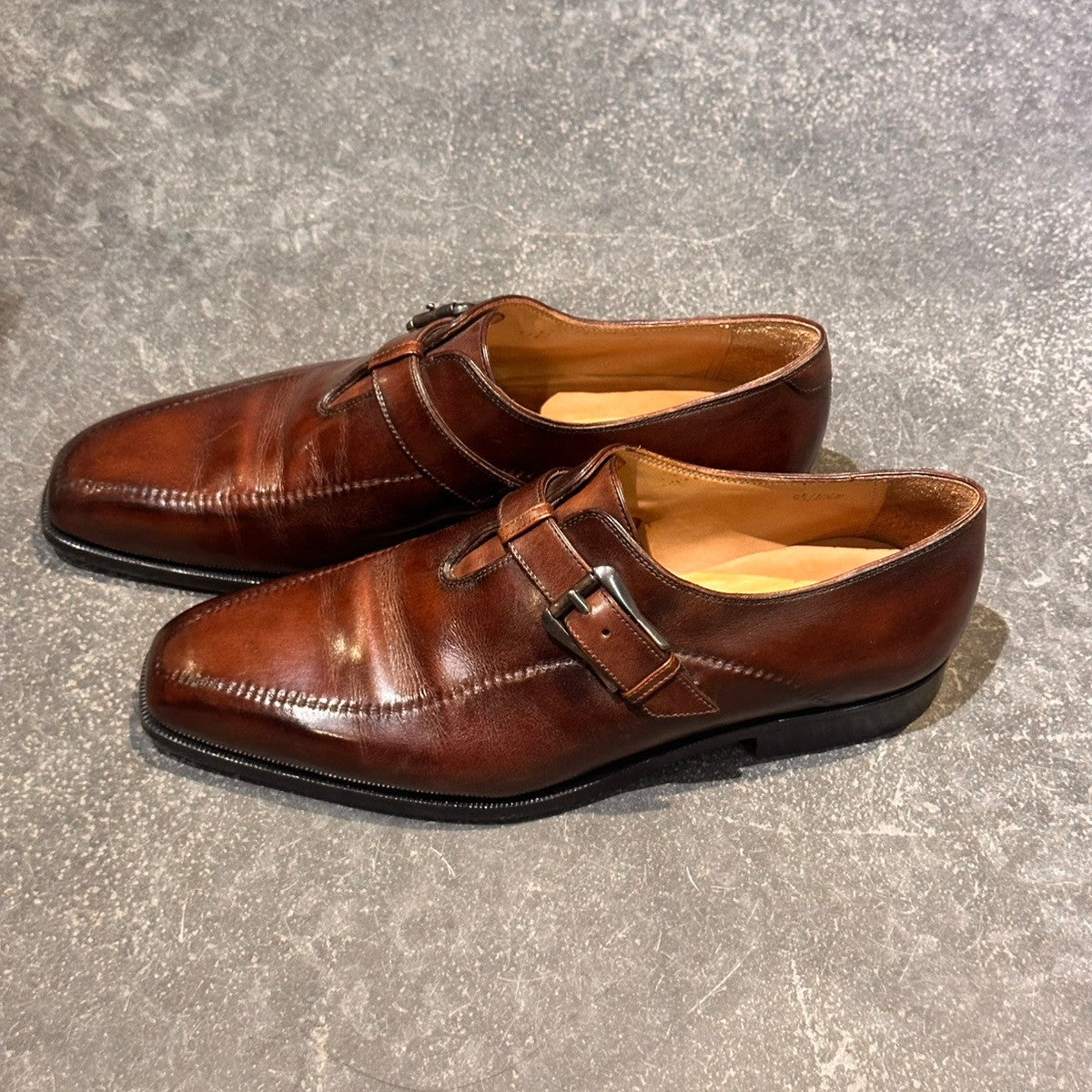 BERLUTI】ベルルッティ シングルモンク カーフ ブラウン サイズUK6.5