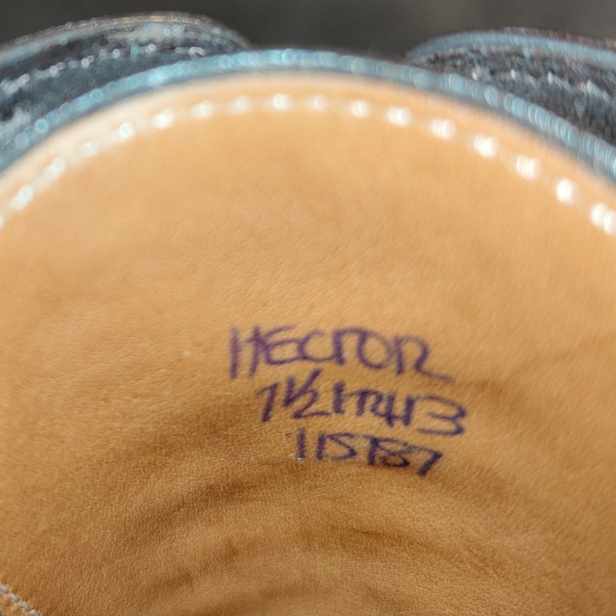 【HERMES】エルメス ジョンロブ製 ウイングチップ ミュージアムカーフ ブラウン サイズUK7.5