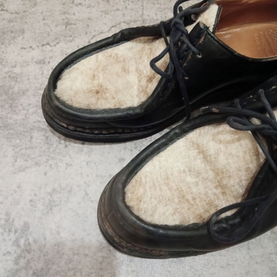 【PARABOOT】パラブーツ レザーシューズ ミカエル チロリアンシューズ ポニー ブラック メンズ サイズ42
