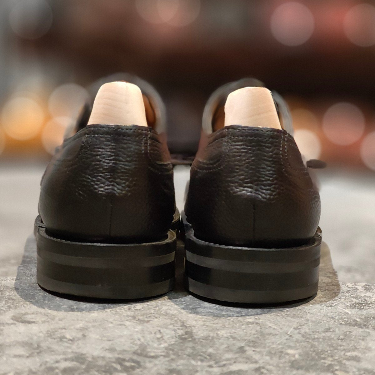 希少 使用数回【JOHN LOBB】ジョンロブ シャンボード Uチップ クシュベルカーフ ブラック サイズ UK7.5E 8695ラスト