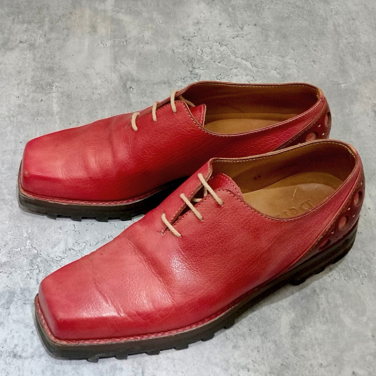 【BERLUTI】ベルルッティ ウルテマ スクエアトゥ ホールカット グレインレザー レッド  サイズUK6.5