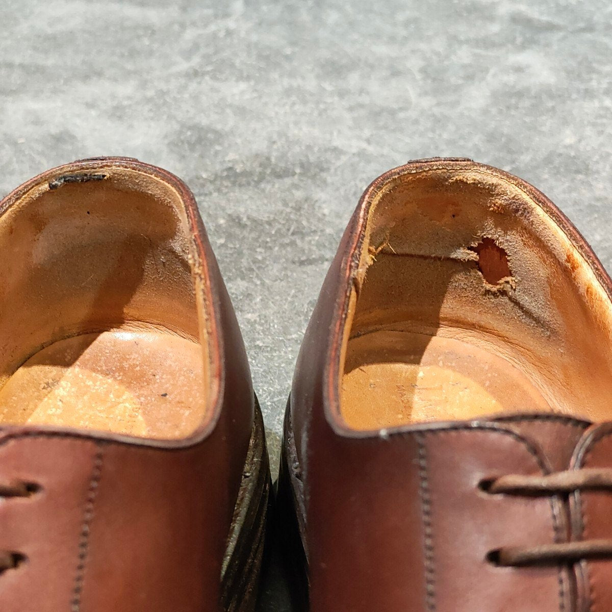 ※クラックあり【J.M.WESTON】ジェイエムウエストン 旧旧ロゴ 598 ハーフハント Uチップ カーフ ブラウン サイズ UK6.5D 22ラスト 参考定価￥176,000-