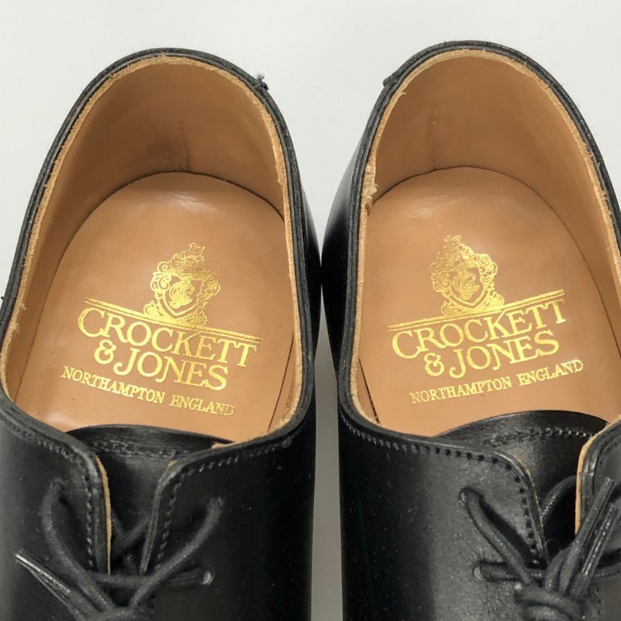 【CROCKETT&JONES】クロケット&ジョーンズ  ビジネスシューズ プレーントゥ ブラック（黒） サイズ 8 ラスト