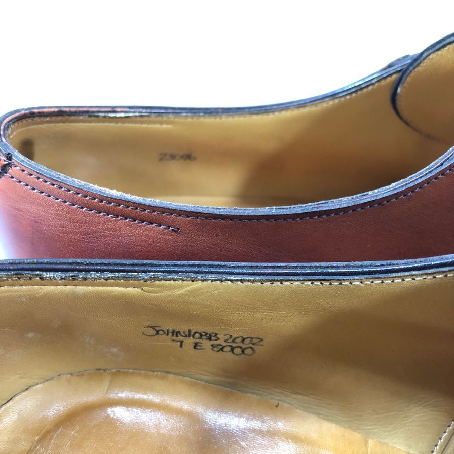 【JOHN LOBB】ジョンロブ 2002イヤーモデル Vフロント スキンステッチ カーフ ブラウン サイズUK7E メンズ
