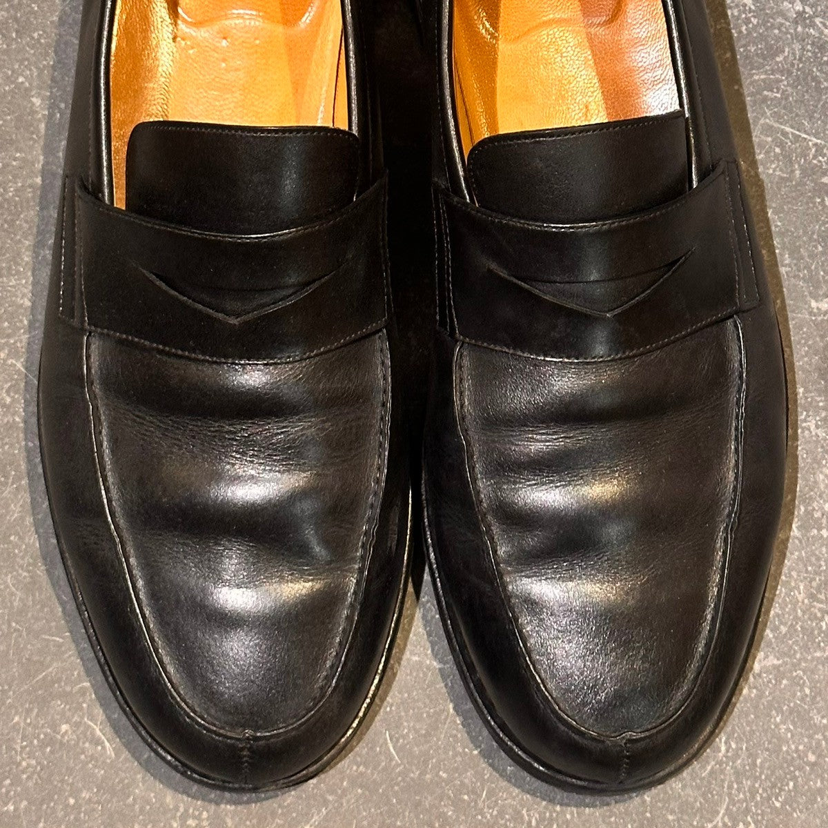 【PARABOOT】パラブーツ アドニス コインローファー カーフ ブラック サイズUK10