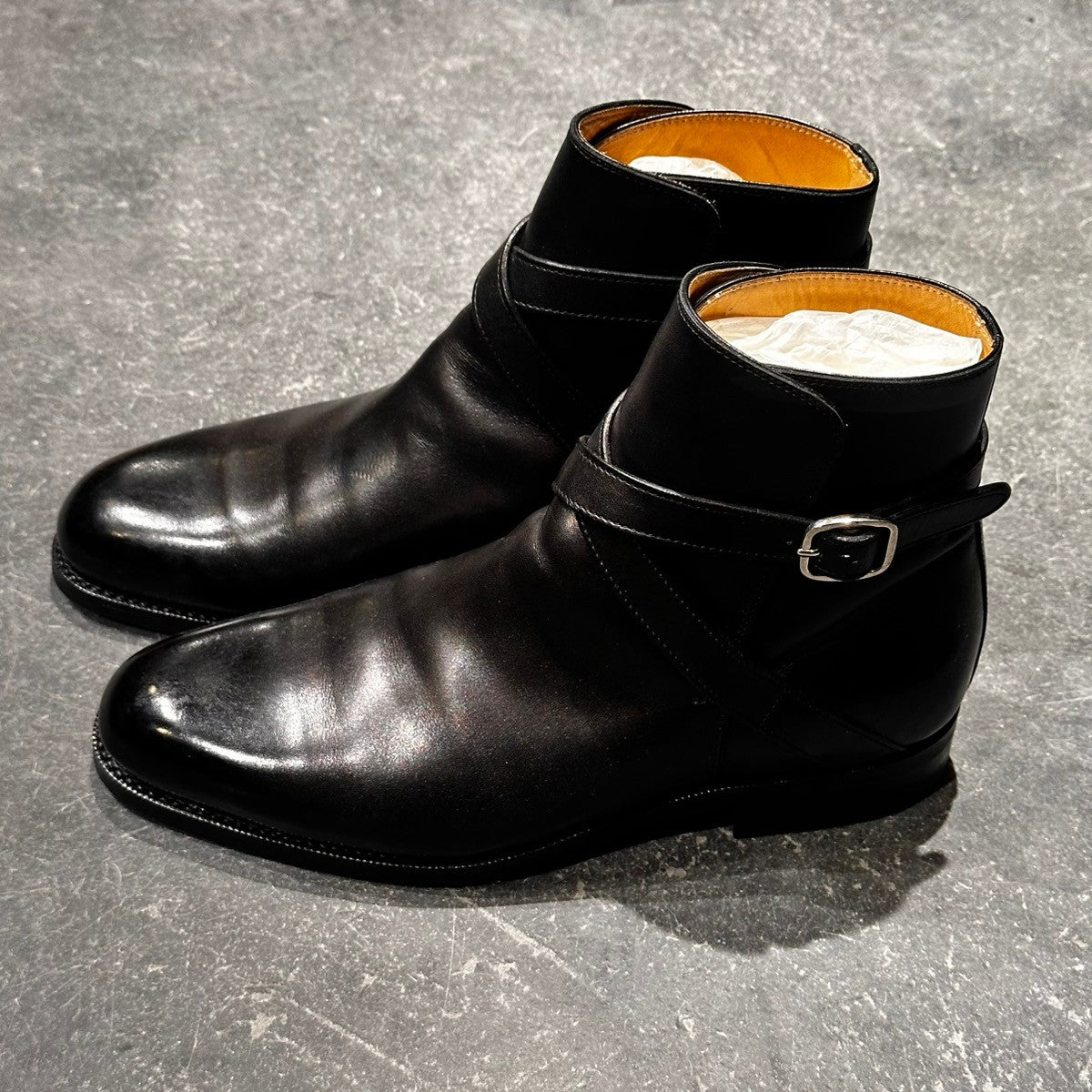 極美品【F.LLI GIACOMETTI】フラテッリ ジャコメッティ FG337 ジョッパーブーツ カーフ ブラック サイズ39