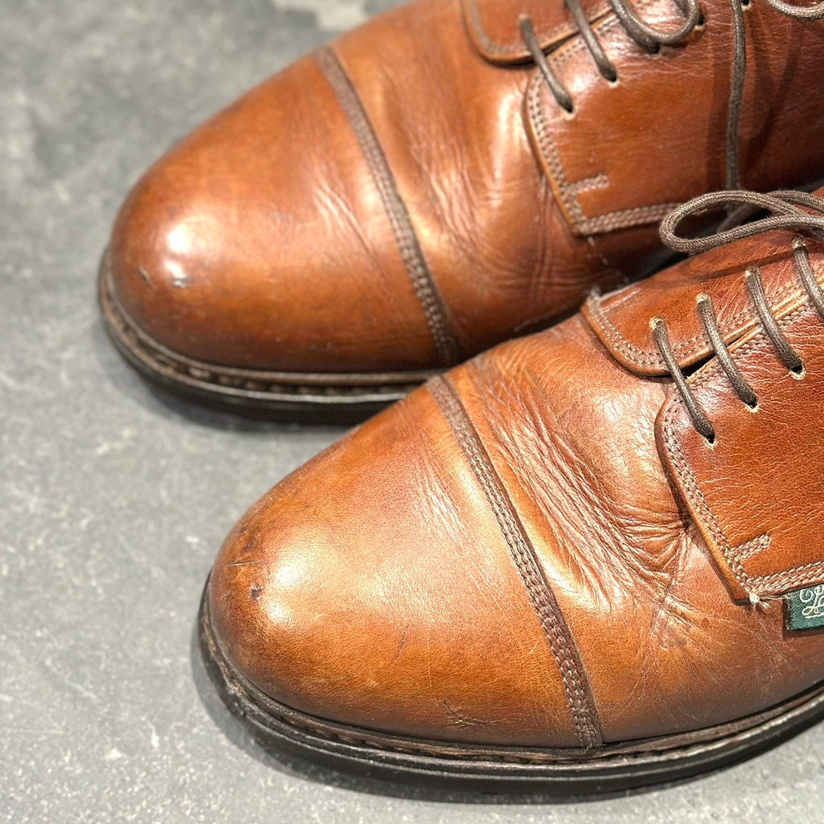 【Paraboot】パラブーツ ストレートチップ 537 アゼイ カーフ ブラウン  サイズ 8.5