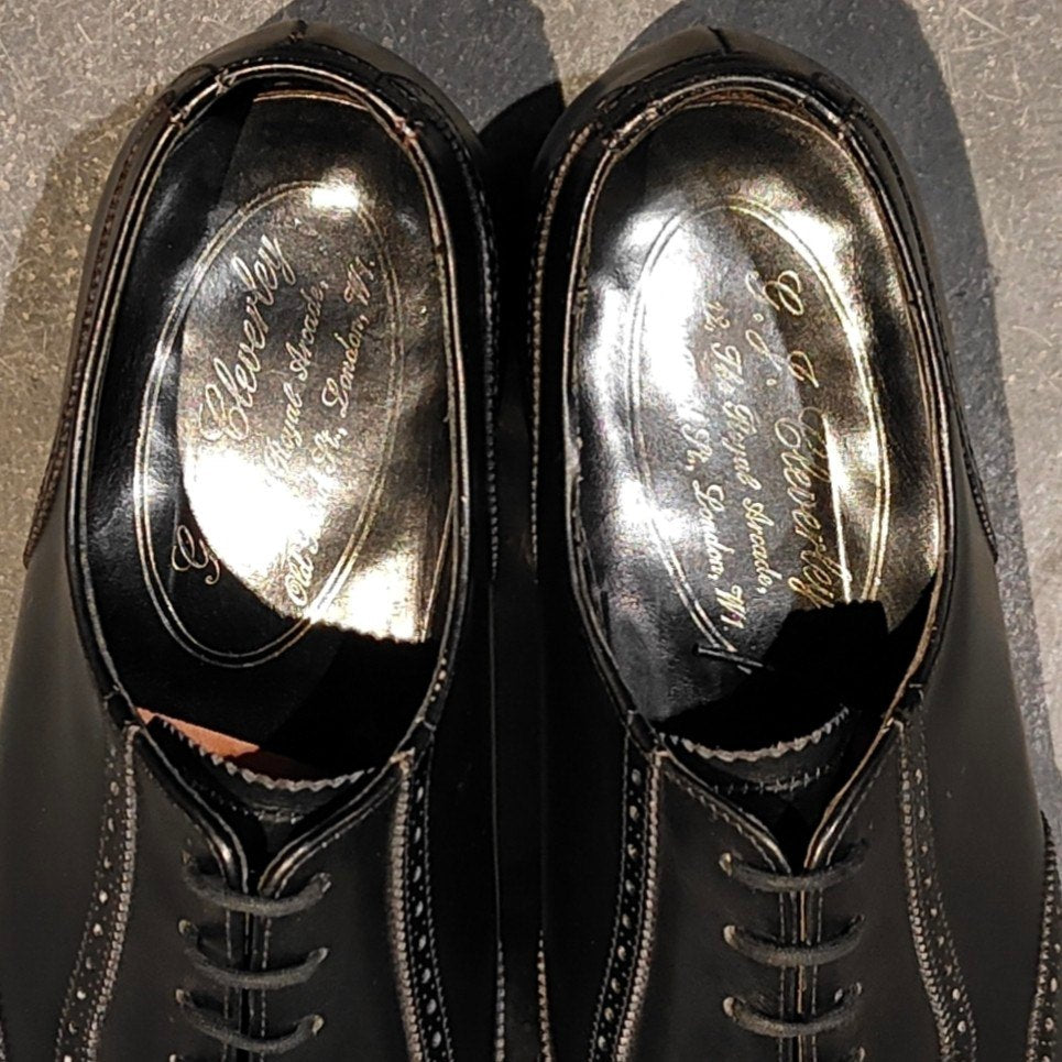 美品【GEORGE CLEVERLEY】ジョージクレバリー 8427-12 ウイングチップ アデレード ブラック サイズUK6E 318ラスト