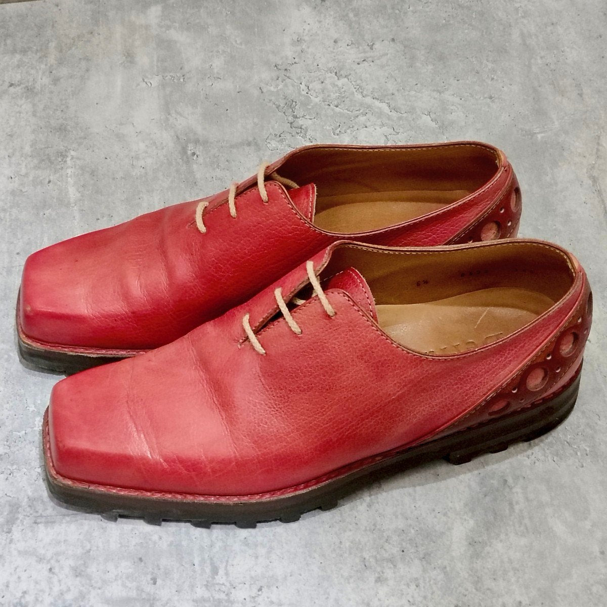【BERLUTI】ベルルッティ ウルテマ スクエアトゥ ホールカット グレインレザー レッド  サイズUK6.5
