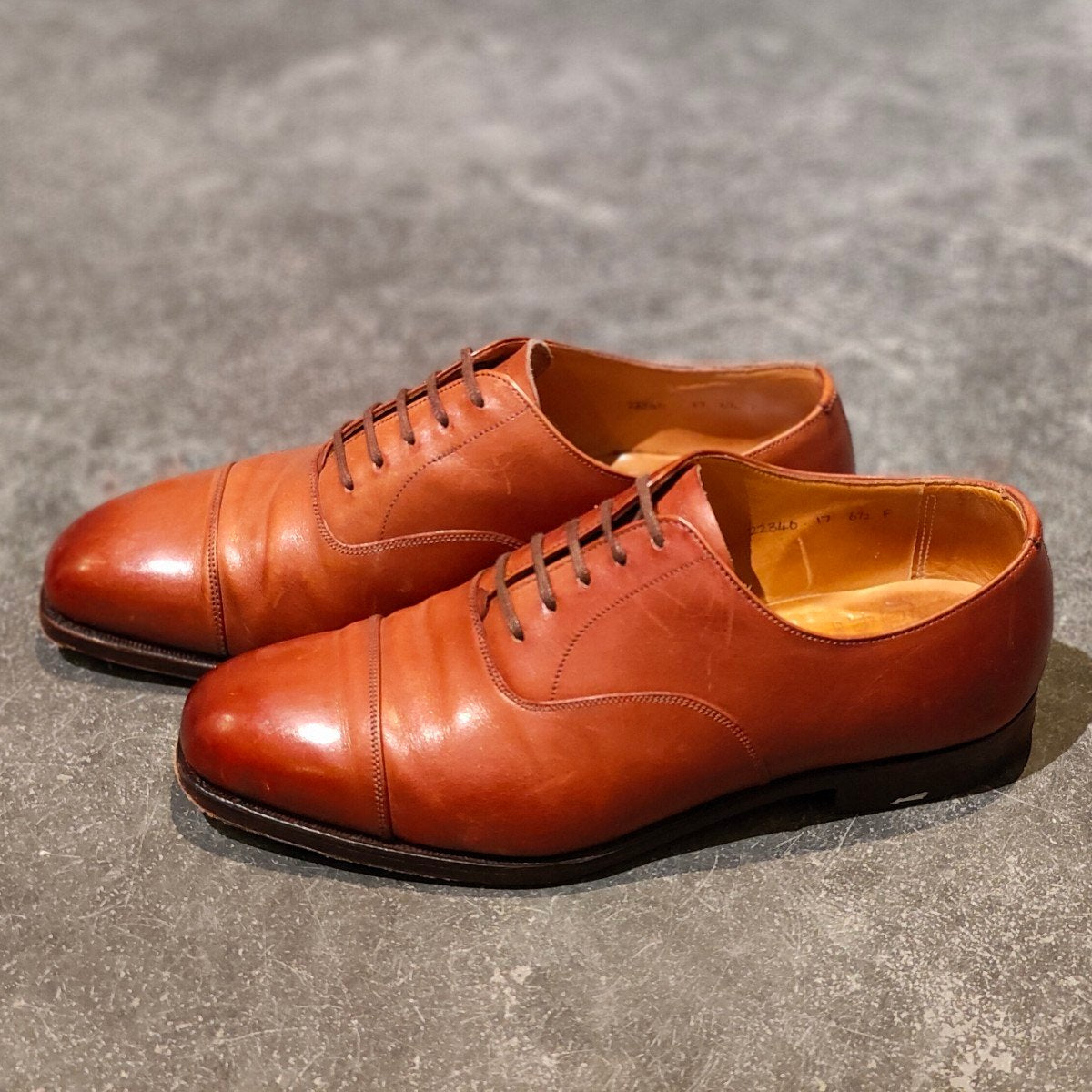 GRENSON】グレンソン ストレートチップ カーフ ブラウン サイズ