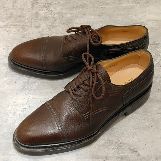 未使用品【JOHN ROBB】ジョンロブ KILMORY ストレートチップ ダービー グレインレザー ブラウン サイズUK7.5