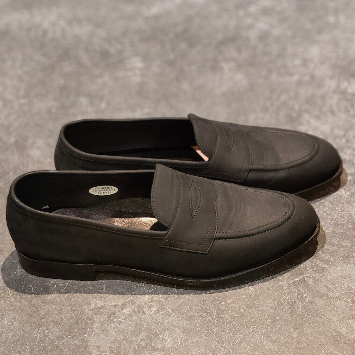 試着程度【EDWARD GREEN】エドワードグリーン キービル ローファー ヌバック ブラック  サイズ UK8E 184ラスト