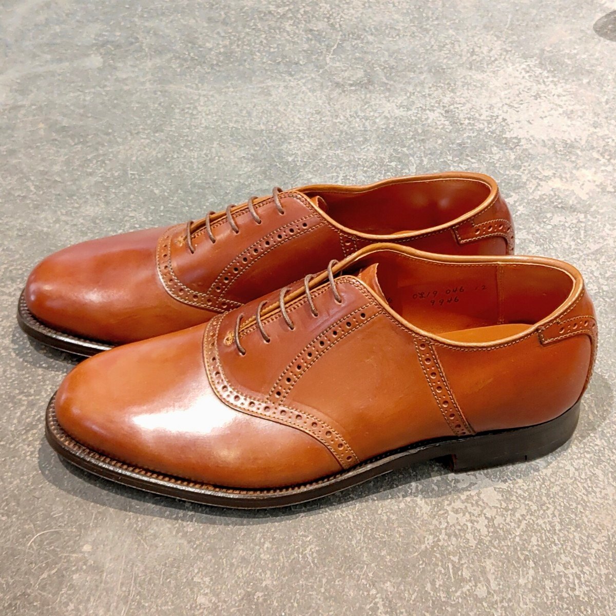 希少 未使用【ALDEN】オールデン ユナイテッドアローズ別注 9946 サドル コードバン ウイスキー  サイズUS7.5D バリーラスト