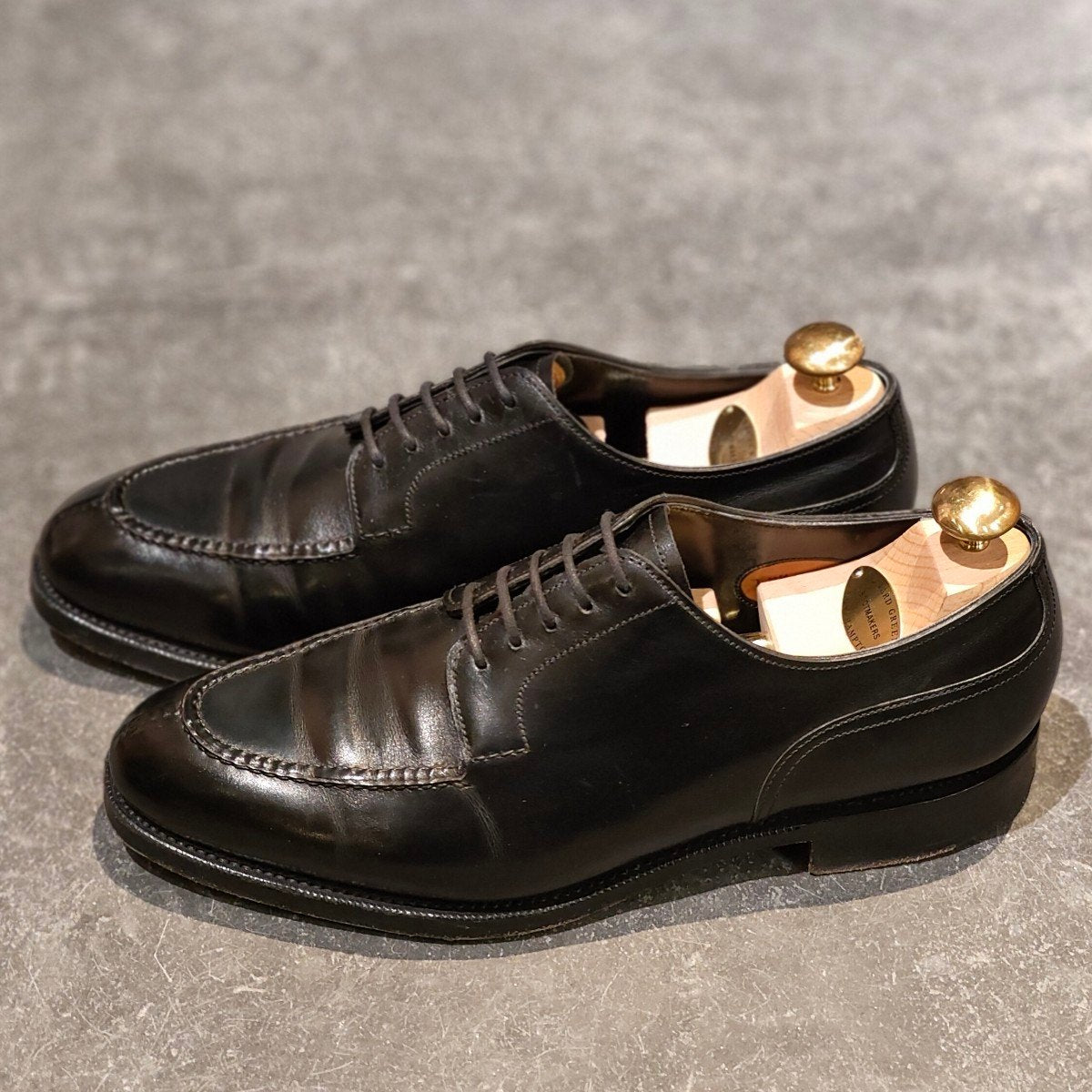 美品 【EDWARD GREEN】エドワードグリーン ドーバー Uチップ カーフ ブラック サイズUK7E 32ラスト 参考定価￥324,500-