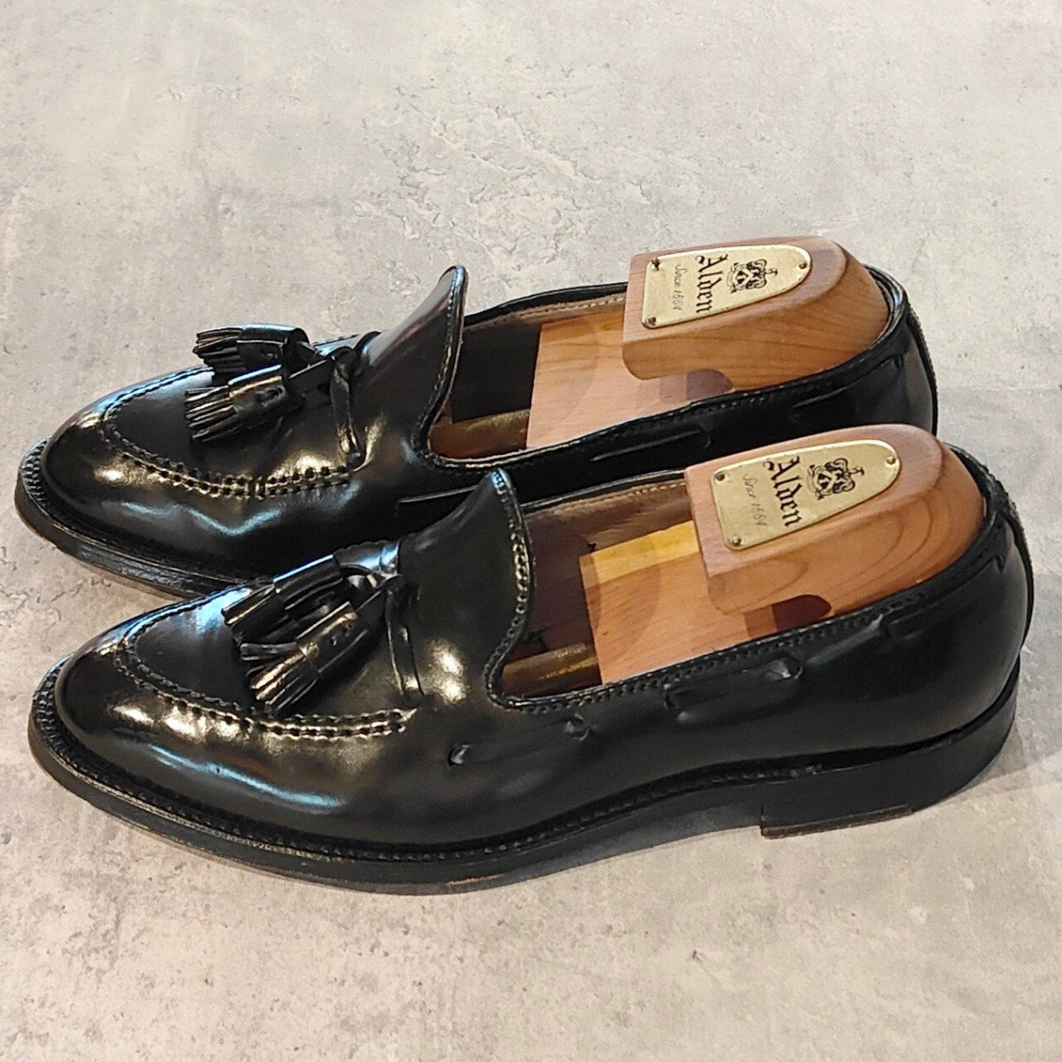 美品 【ALDEN】オールデン 664 タッセルローファー コードバン ブラック サイズUS7D アバディーンラスト 参考定価￥234,300-
