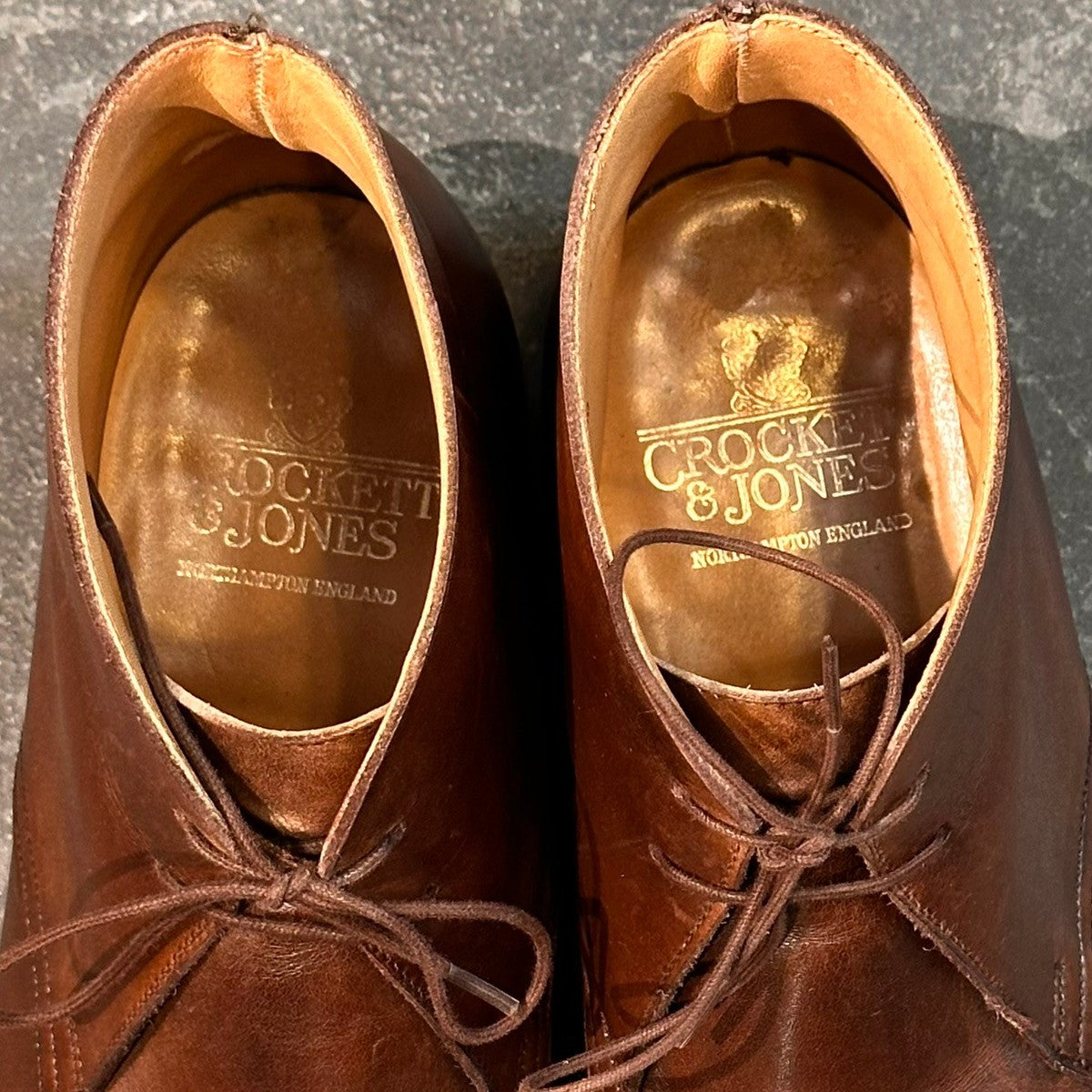 【Crockett & Jones】クロケット&ジョーンズ テットベリー チャッカブーツ カーフ ブラウン サイズUK6.5E 348ラスト