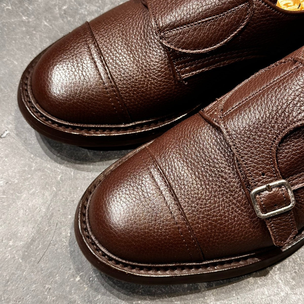 希少【Tricker’s】トリッカーズ TODD SNYDER別注 M7634 ダブルモンク グレインレザー ブラウン サイズUK6.5