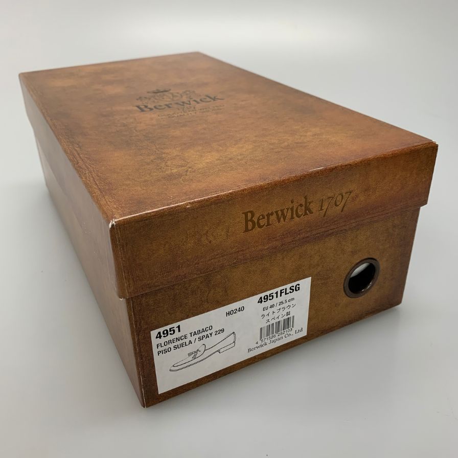 【Berwick】バーウィック 4951 ローファー スエード ブラック（黒） サイズ 25.5 ラスト