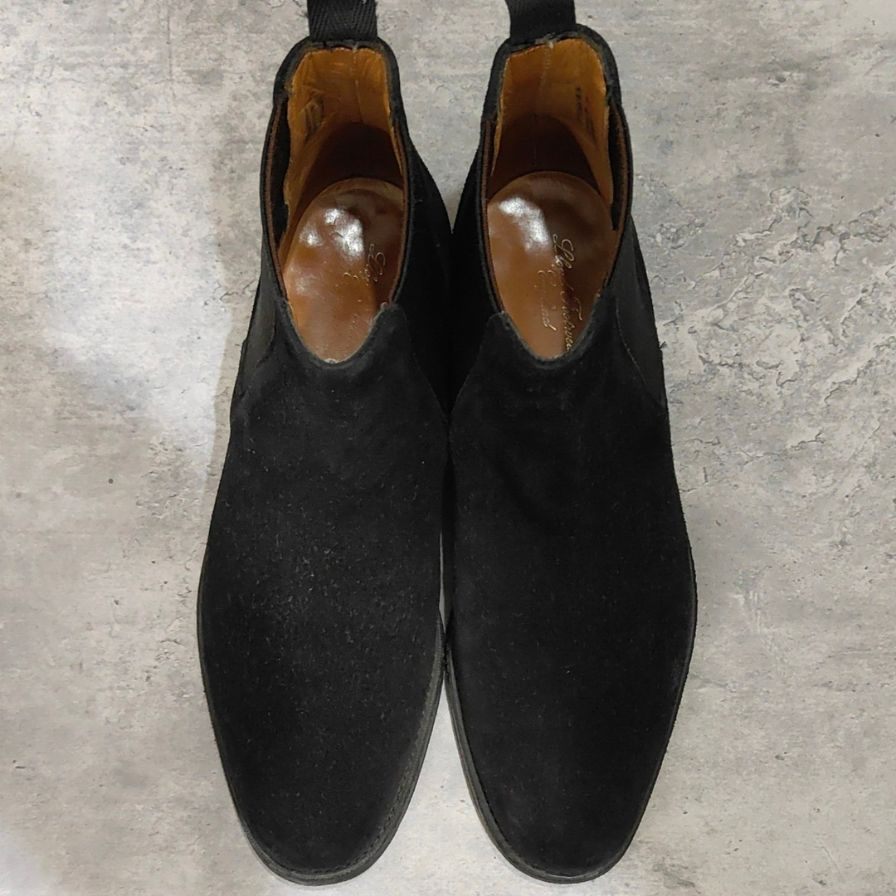 【Lloyd Footwear】ロイドフットウェア M7242BS サイドゴアブーツ スエード ブラック サイズUK7
