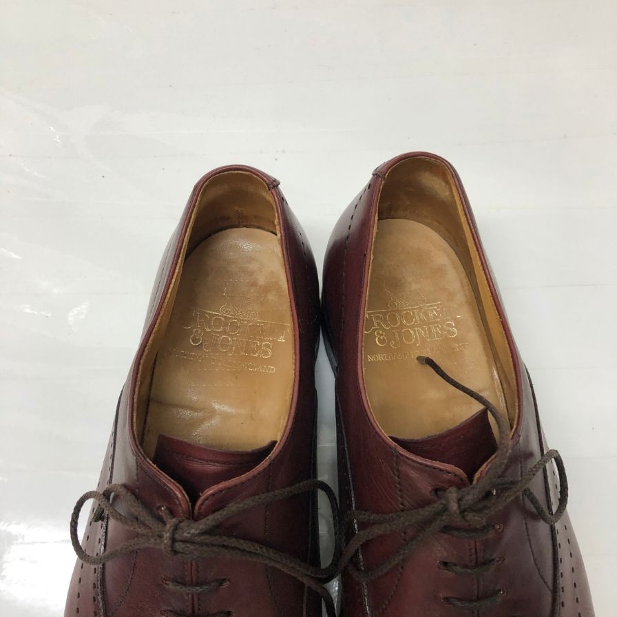【CROCKETT&JONES】クロケット&ジョーンズ 6105 ウェイブリッジ ウイングチップ カーフ バーガンディ UK5.5E 360ラスト メンズ WEYBRIDGE