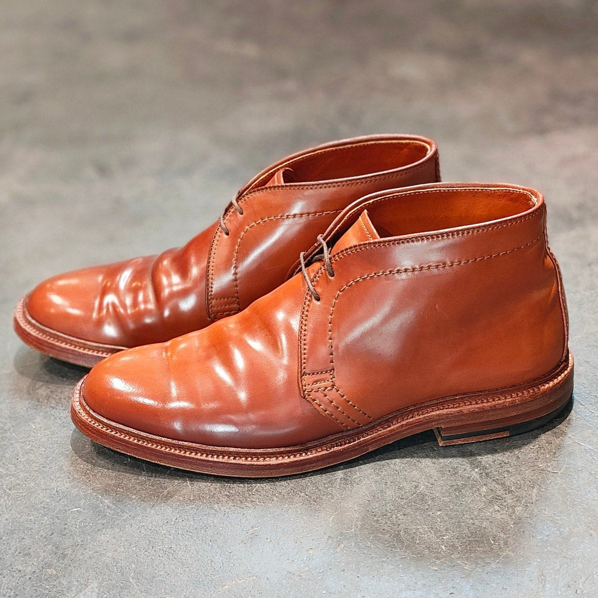 希少【ALDEN】オールデン バーニーズニューヨーク別注 1473 チャッカブーツ コードバン ウイスキー サイズ US8.5D バリーラスト