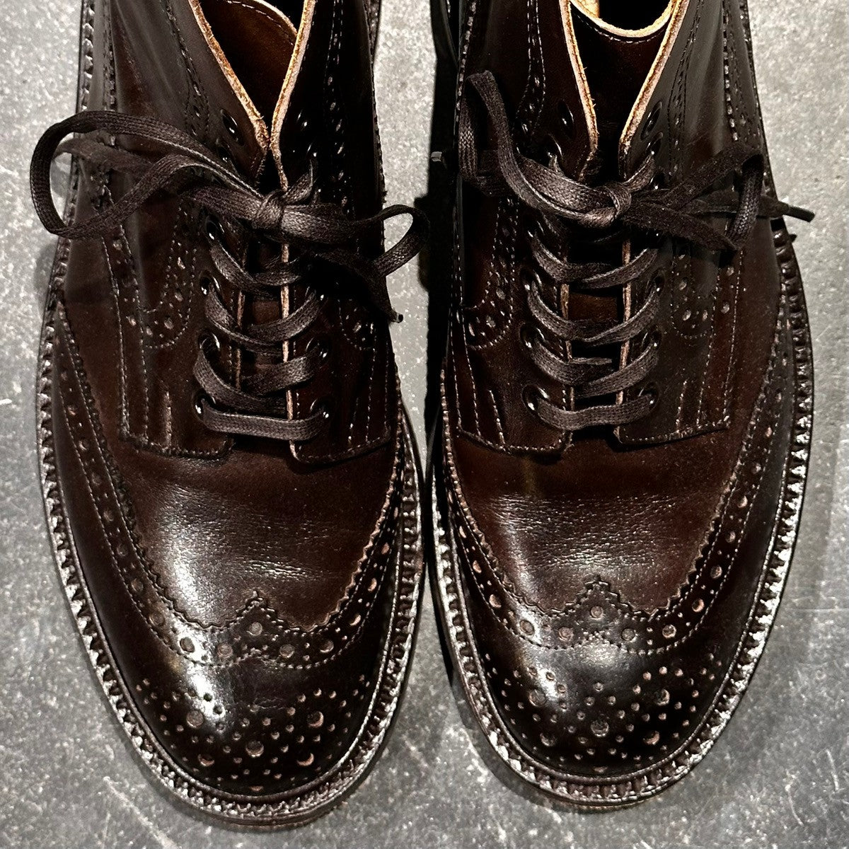 試着程度【Tricker’s】トリッカーズ カントリーブーツ S63415 ストウ エスプレッソ カーフ サイズUK7