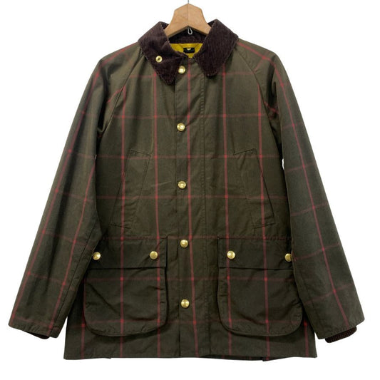 【Barbour】バブアー オイルドジャケット ビデイルSL オリーブ 赤ウィンドペン柄  メンズ サイズ36
