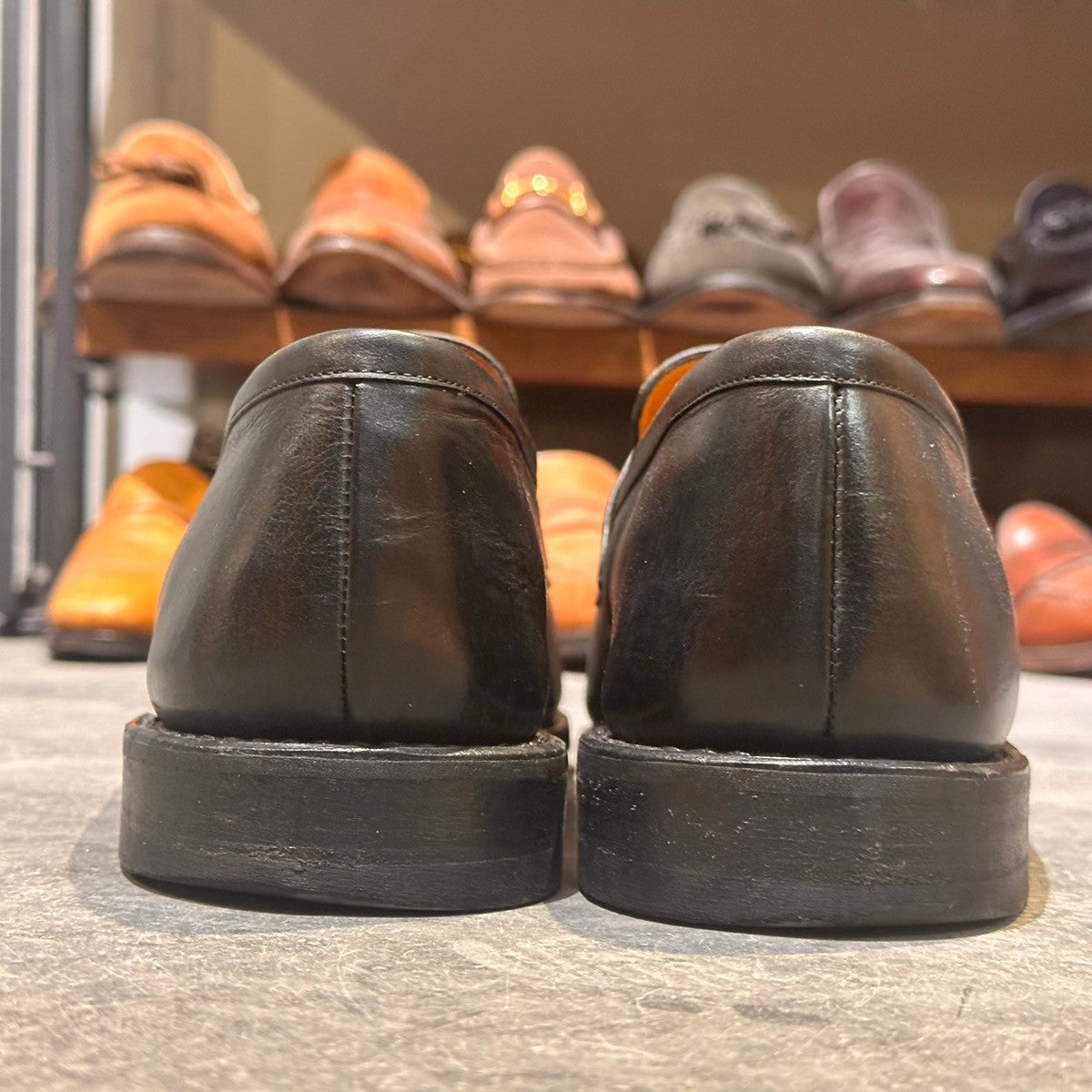 【PARABOOT】パラブーツ アドニス コインローファー カーフ ブラック サイズUK10