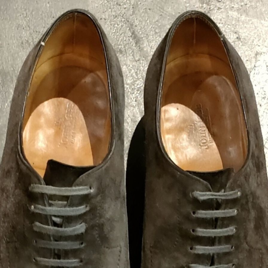 【JOHN LOBB】ジョンロブ 5アイレット ダービー スエード グレー サイズ UK7E 7000ラスト Jスタンプ有