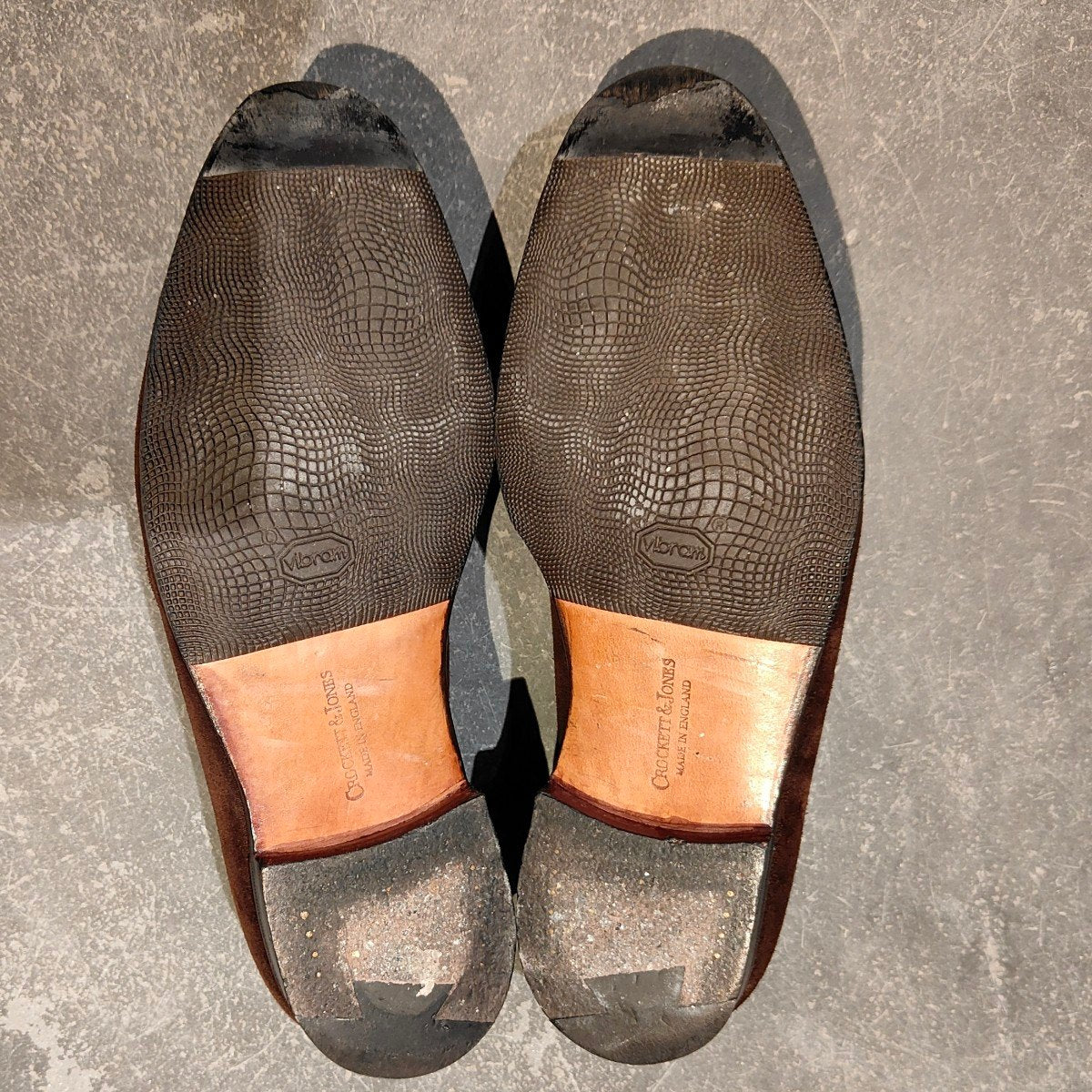 【CROCKETT&JONES】クロケット＆ジョーンズ ビームスF別注 ブリムストーン バタフライ ローファー スエード ブラウン サイズUK5.5E 302ラスト