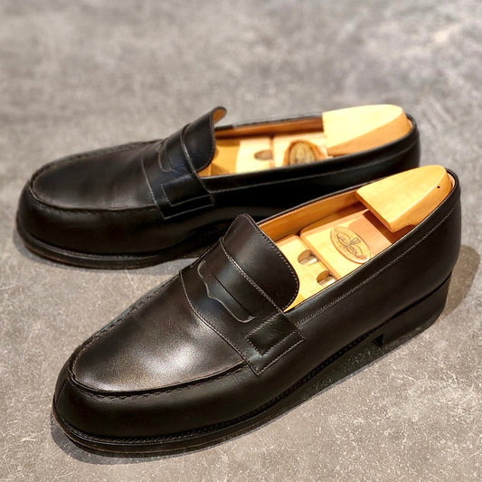 美品【J.M.WESTON】ジェイエムウエストン 180 シグニチャーローファー ボックスカーフ ブラック サイズUK8.5E 41ラスト 参考定価￥165,000-