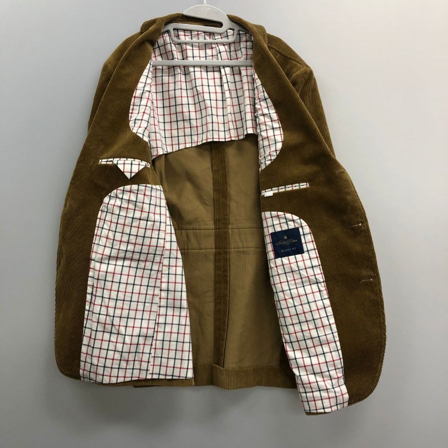 【Brooks Brothers】ブルックスブラザーズ 2B テーラードジャケット コーデュロイ エルボーパッチ ブラウン メンズ サイズ42R
