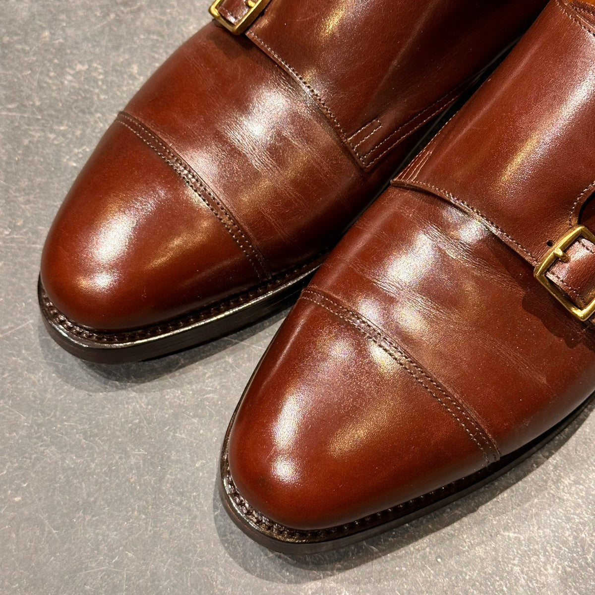 美品【JOHN LOBB】ジョンロブ ウィリアム ダブルモンク カーフ ブラウン サイズUK6E 9795Rラスト