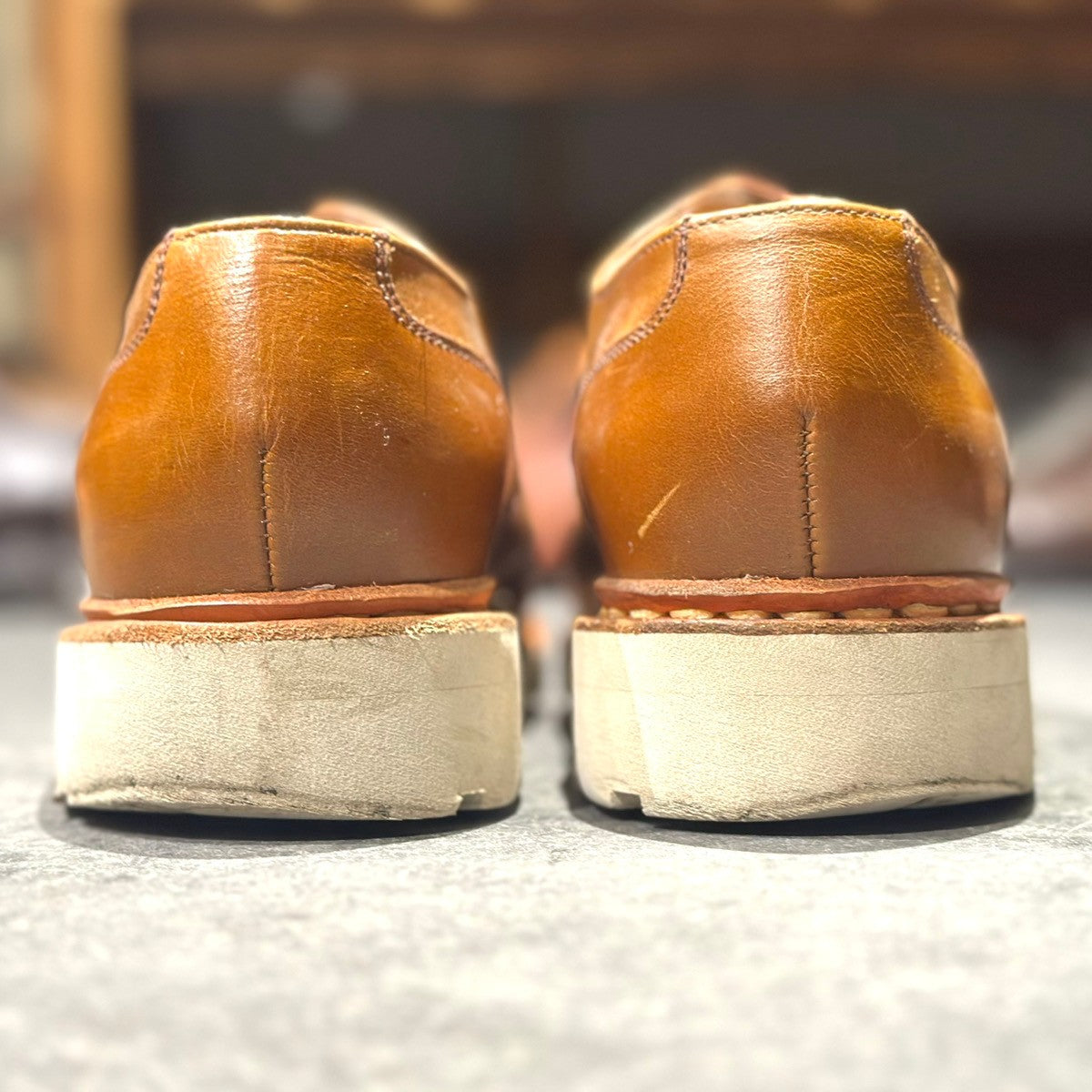 【Paraboot】パラブーツ シャンボード Uチップ 白ソール カーフ ブラウン サイズUK7F