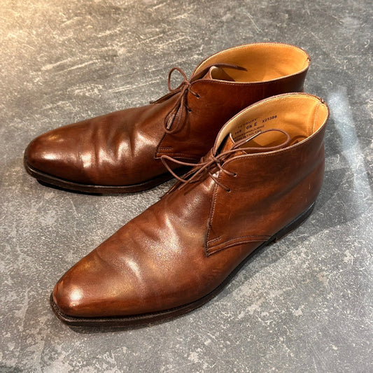 【Crockett & Jones】クロケット&ジョーンズ テットベリー チャッカブーツ カーフ ブラウン サイズUK6.5E 348ラスト